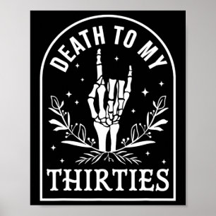 Tot mijn dertigste verjaardag Skeleton Gothic Hall Poster