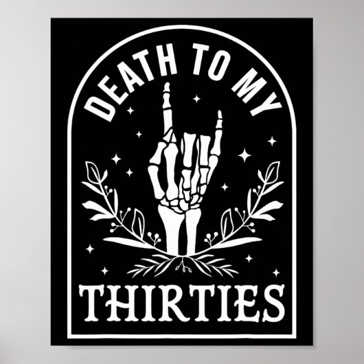 Tot mijn dertigste verjaardag Skeleton Gothic Hall Poster (Voorkant)