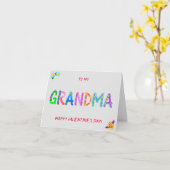 Tot mijn GRANDMA Happy Valentine Dag Kaart (Gele Bloem)