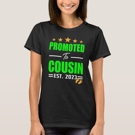 Tot neef 2023 bevorderd tot neef 2 t-shirt (Voorkant)