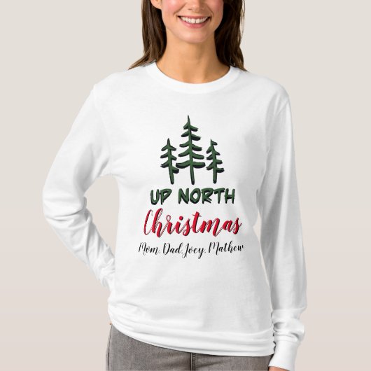 Tot Noord Kerstmis, aanpasbaar | Drangreens T-shirt (Voorkant)