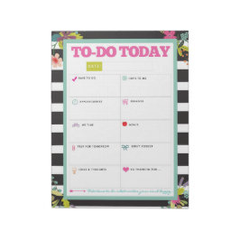 Tot nu toe - Notitieblok met zwarte en witte stree