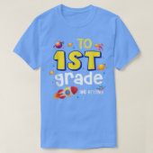 Tot oneindig en verder dan naar school eerste graa t-shirt (Design voorkant)
