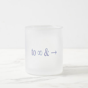 Tot oneindig en verder matglas koffiemok