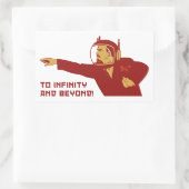 Tot oneindig en verder rechthoekige sticker (Tas)