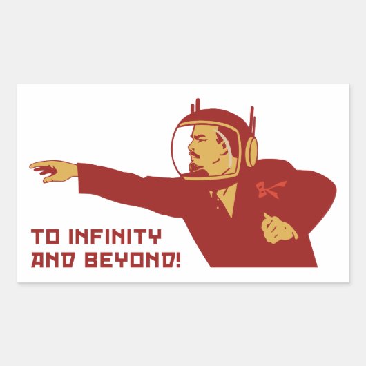 Tot oneindig en verder rechthoekige sticker (Voorkant)