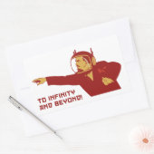 Tot oneindig en verder rechthoekige sticker (Envelop)