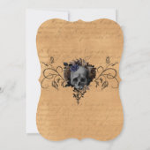 Tot ons dood, Deel Floral Skull Wedding Kaart (Achterkant)