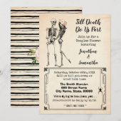 Tot onze dood delen we koppels met halloween douch kaart (Voorkant / Achterkant)