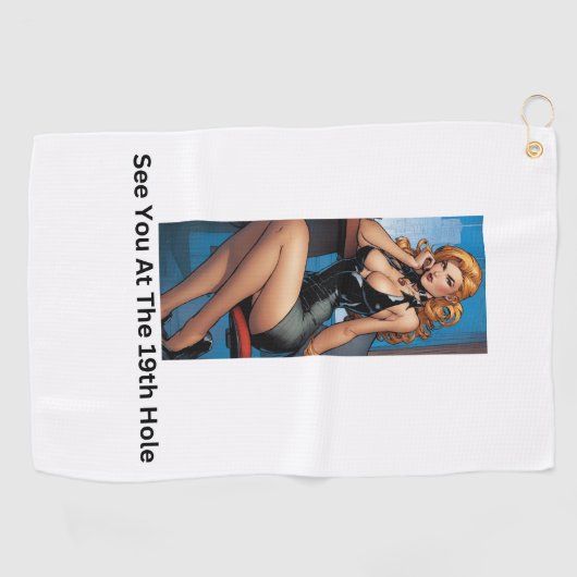 Tot op het 19e hole golfhanddoek (Horizontaal)