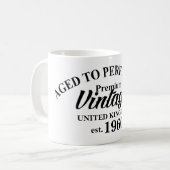  tot perfectioneer ouderdom grappig koffiemok (Voorkant links)