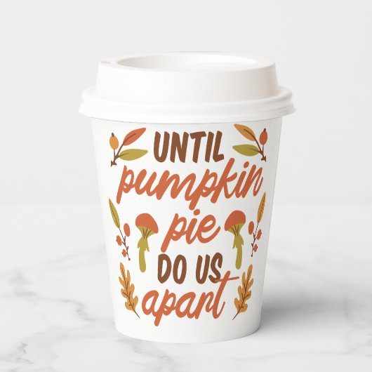 TOT POMPOENTAART ONS UIT ELKAAR HALEN THANKSGIVING PAPIEREN BEKERS (Achterkant)