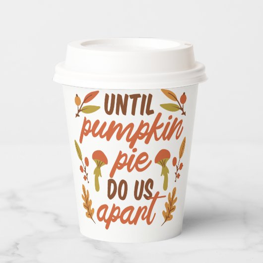 TOT POMPOENTAART ONS UIT ELKAAR HALEN THANKSGIVING PAPIEREN BEKERS (Voorkant)