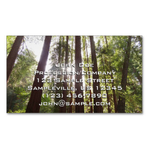 Tot Redwoods in de ochtend Magnetisch Visitekaartje