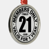 Tot slot 21 club metalen ornament (Rechts)