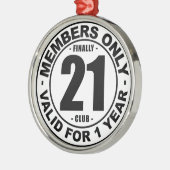 Tot slot 21 club metalen ornament (Links)