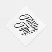 Tot slot: 50 zwarte witte verjaardag servet (Hoek)