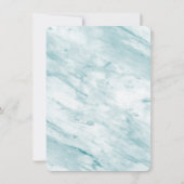 Tot slot Blauwgroen groene arch met gouden Script- Save The Date (Achterkant)