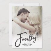 Tot slot Calligrafiespenseel Moderne Foto Chic Save The Date (Voorkant)