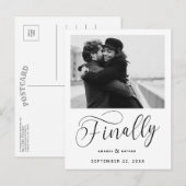 Tot slot de Minimale Foto van het Weddenschap spar Aankondigingskaart (Voorkant / Achterkant)