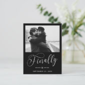 Tot slot de Minimale Foto van het Weddenschap spar Aankondigingskaart (Staand voorkant)