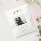 Tot slot de Minimale Foto van het Weddenschap spar Bedankzakje (Gezegeld)