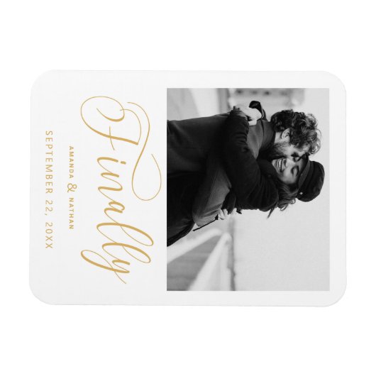 Tot slot de Minimale Foto van het Weddenschap spar Magneet (Horizontaal)