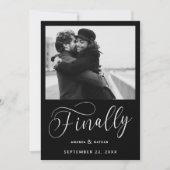 Tot slot de Minimale Foto van het Weddenschap spar Save The Date (Voorkant)