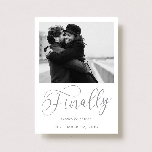 Tot slot de Minimale Foto van het Weddenschap spar Save The Date