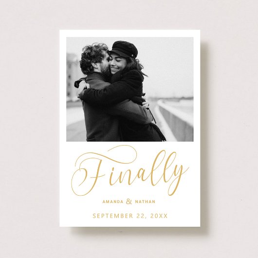 Tot slot de Minimale Foto van het Weddenschap spar Save The Date