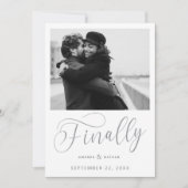 Tot slot de Minimale Foto van het Weddenschap spar Save The Date (Voorkant)