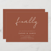 Tot slot de Moderne Minimale Rust sparen de Datum Save The Date (Voorkant / Achterkant)