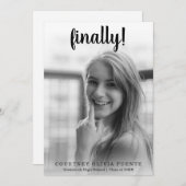 Tot slot dik zwart Script-fotograafpartij Kaart (Voorkant / Achterkant)