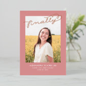 Tot slot Gold Foil over de aankondiging van Roos A (Staand Voorkant)