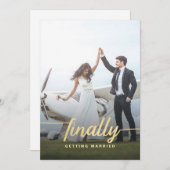 Tot slot grappige foto's die de datum in Gold opsl Save The Date (Voorkant / Achterkant)