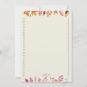 Tot slot Herfst Foto Uitnodiging (Achterkant)