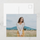 Tot slot het Afstuderen van de Foto Dank u Briefka Briefkaart (Voorkant / Achterkant)