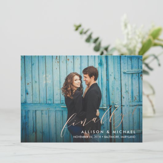 Tot slot het Manuscript van de Calligrafie van de Save The Date (Staand voorkant)