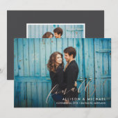 Tot slot het Manuscript van de Calligrafie van de Save The Date (Voorkant / Achterkant)