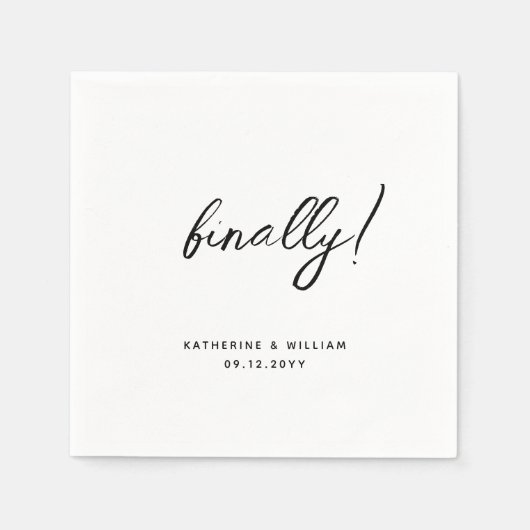 Tot slot het Moderne Minimale Verloving van de Wed Servet (Voorkant)