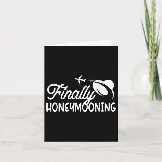 Tot slot Honeymooning Honeymoonin Bride Groom Hone Kaart (Voorkant)