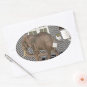 Tot slot Housebroken Ovale Sticker (Envelop)