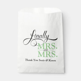 Tot slot mevrouw en mevrouw huwelijksreceptie bedankzakje
