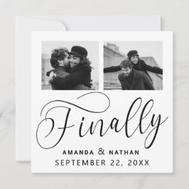 Tot slot Minimalistisch Weddenschap 2 Foto sparen Save The Date