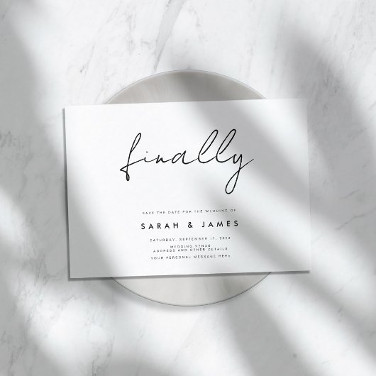 Tot slot modern minimalistisch sparen de Datum Save The Date