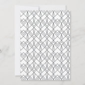 Tot slot moderne geometrische trouwuitnodiging save the date (Achterkant)