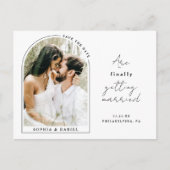 Tot slot Moderne Serie met Foto sparen de Datum Aankondigingskaart (Voorkant)