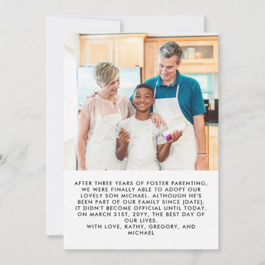 Tot slot officieel onze 2 Fotogoedkeuring Aankondiging (Achterkant)