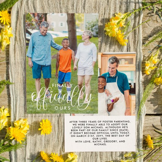 Tot slot officieel onze 2 Fotogoedkeuring Aankondiging