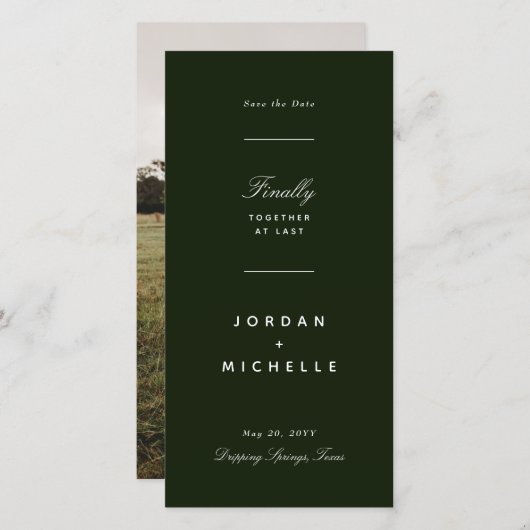 Tot slot samen save the date (Voorkant / Achterkant)